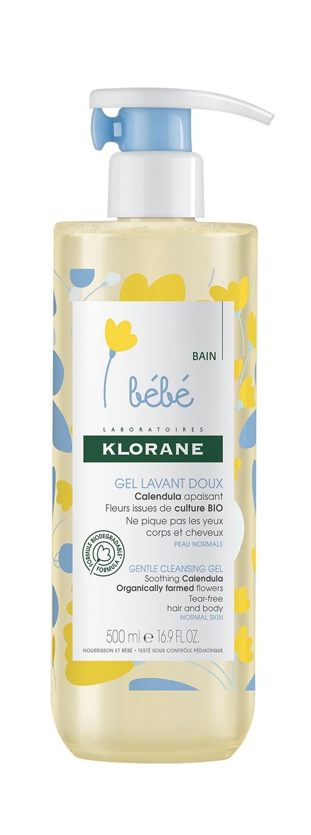 KLORANE Bébé Jemný mycí gel na tělo a vlasy 500 ml KLORANE Bébé