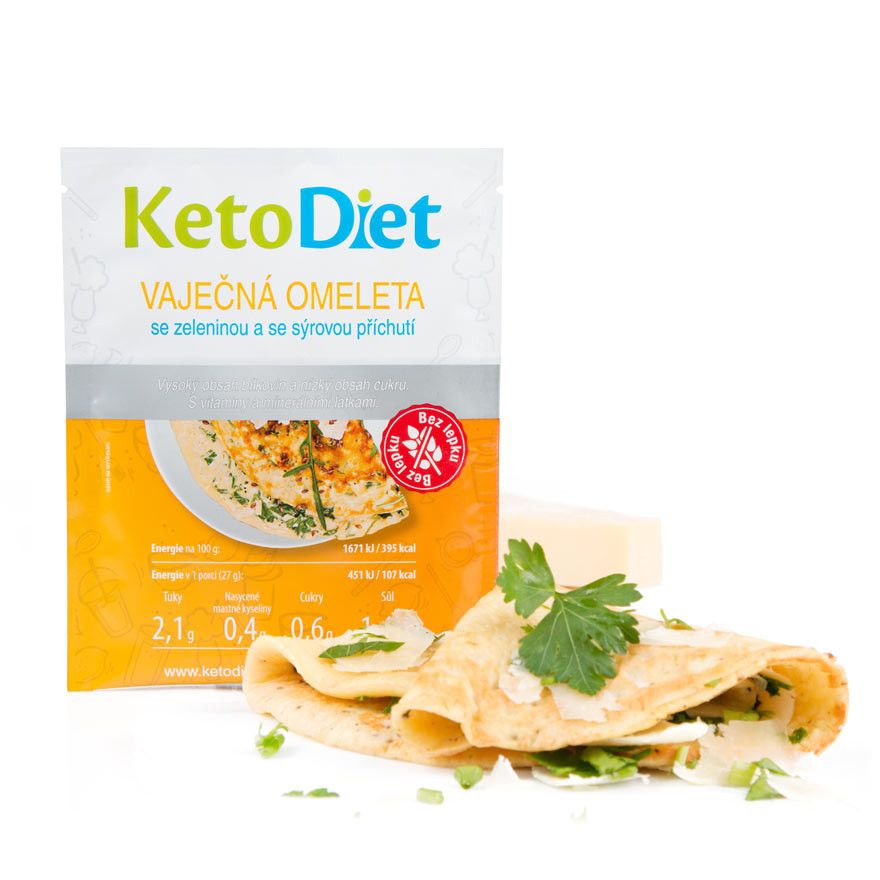KetoDiet Proteinová omeleta se sýrovou příchutí 7x27 g KetoDiet