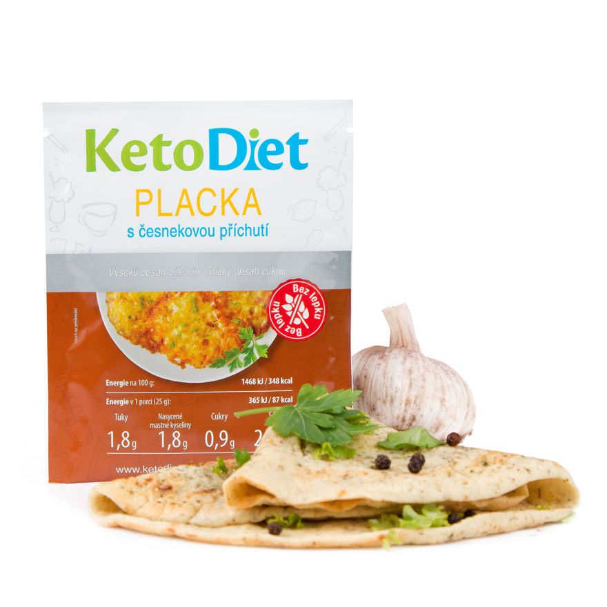 KetoDiet Proteinová placka s česnekem 7x27 g KetoDiet