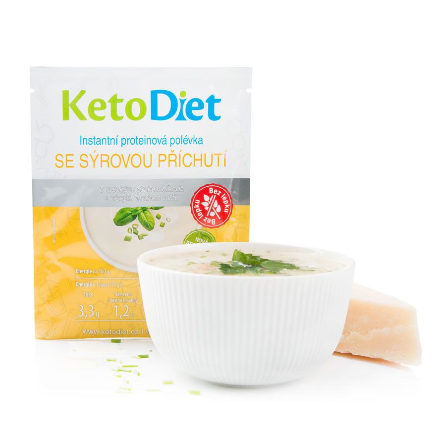 KetoDiet Proteinová polévka se sýrovou příchutí 7x27 g KetoDiet