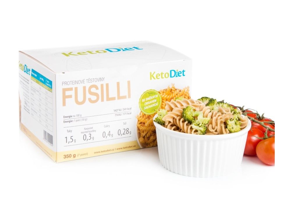 KetoDiet Proteinové těstoviny Fusilli 350 g KetoDiet