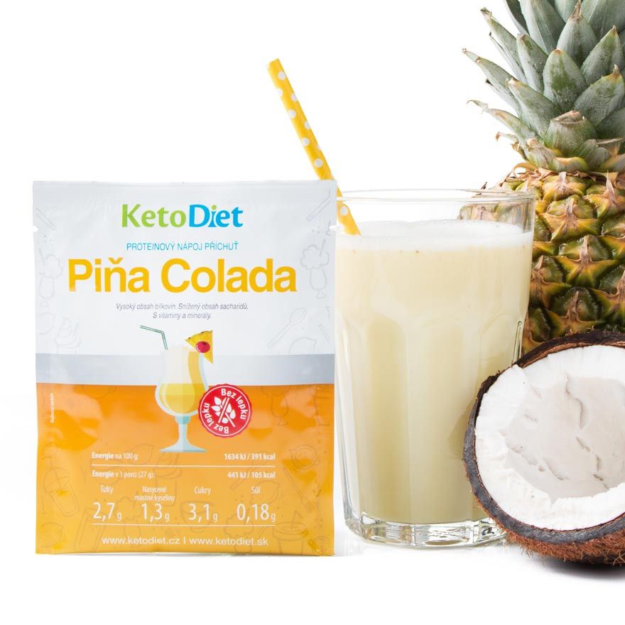 KetoDiet Proteinový nápoj Piňa Colada 7x27 g KetoDiet