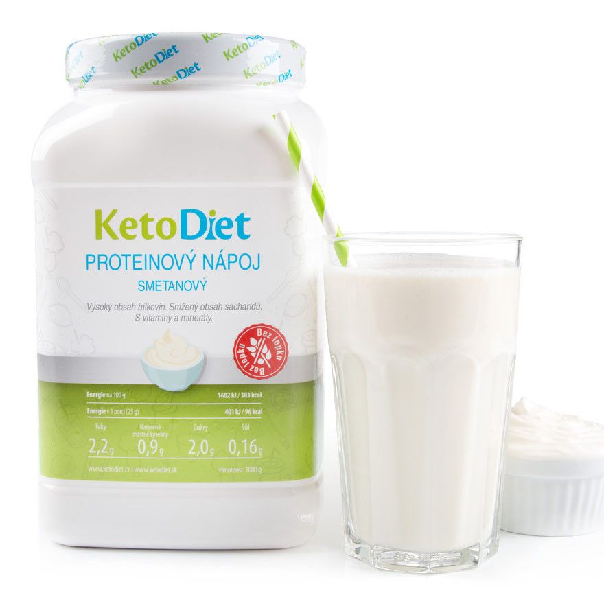 KetoDiet Proteinový nápoj smetanový 1000 g KetoDiet