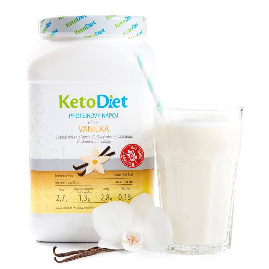 KetoDiet Proteinový nápoj vanilka 1000 g KetoDiet
