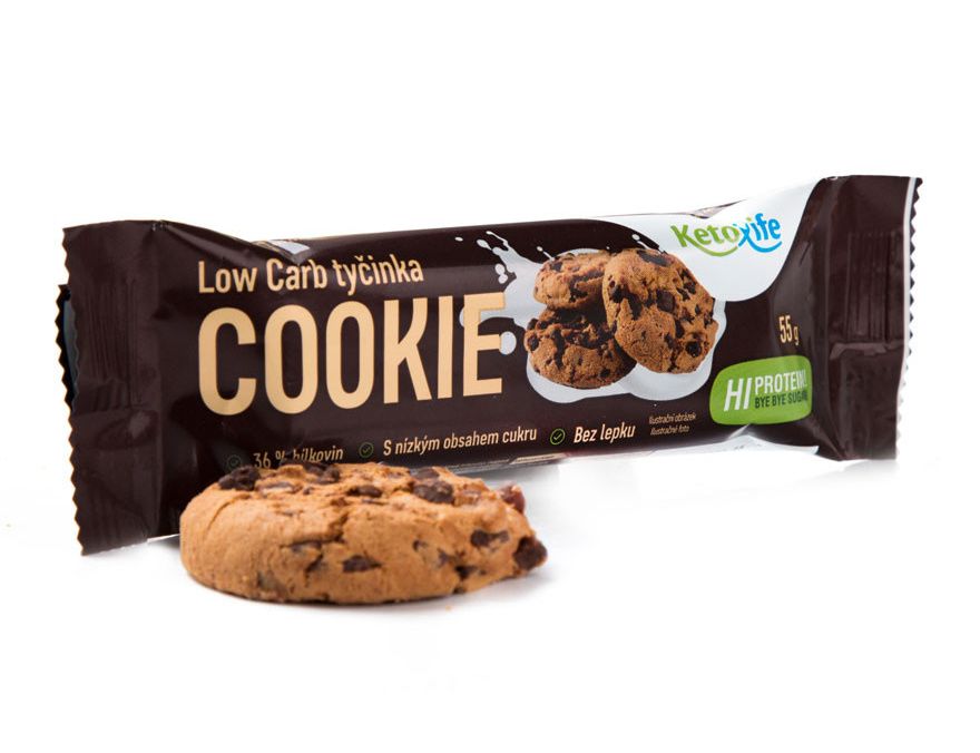 KetoLife Low Carb tyčinka Cookie 55 g KetoLife