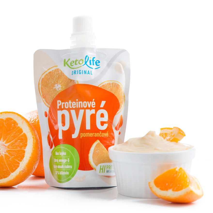 KetoLife Proteinové pyré pomerančové 100 g KetoLife