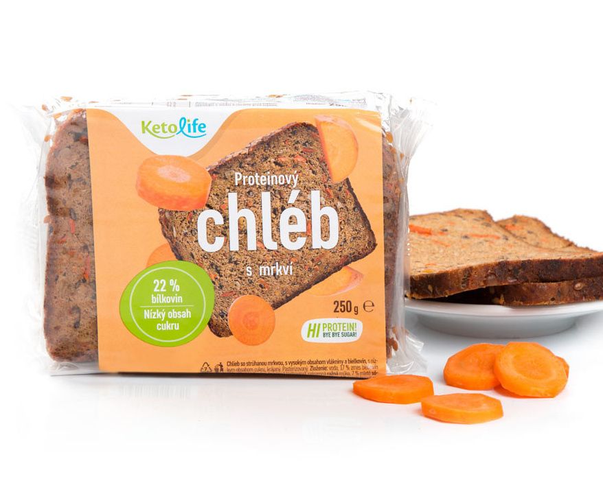 KetoLife Proteinový chléb s mrkví 250 g KetoLife