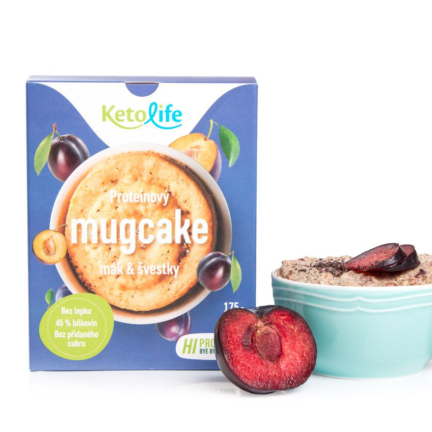 KetoLife Proteinový mugcake mák a švestky 5x35 g KetoLife