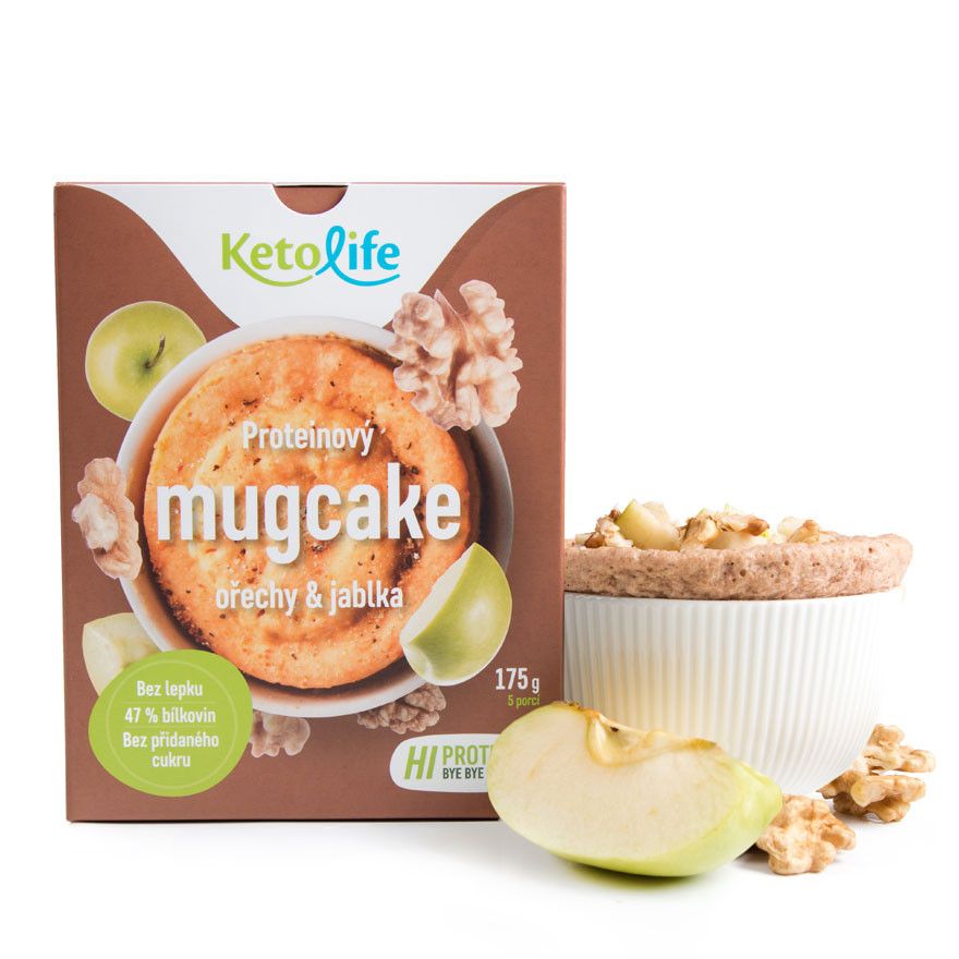 KetoLife Proteinový mugcake ořechy a jablka 5x35 g KetoLife