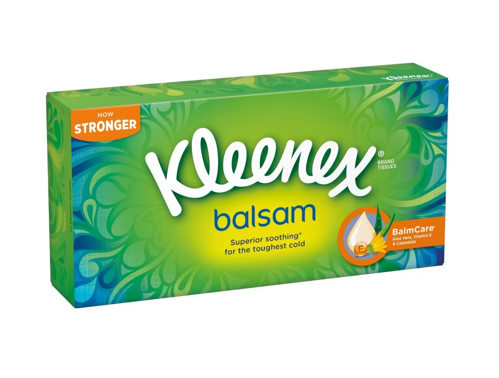 Kleenex Balsam Box papírové kapesníky 72 ks Kleenex