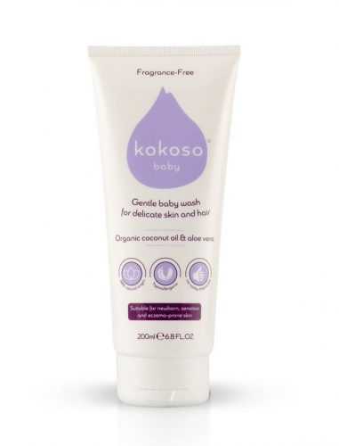 Kokoso Baby Jemný dětský mycí gel na tělo i vlásky bez parfemace 200 ml Kokoso Baby