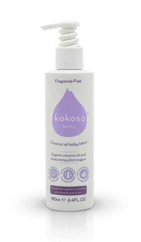 Kokoso Baby Tělové mléko bez parfemace 190 ml Kokoso Baby