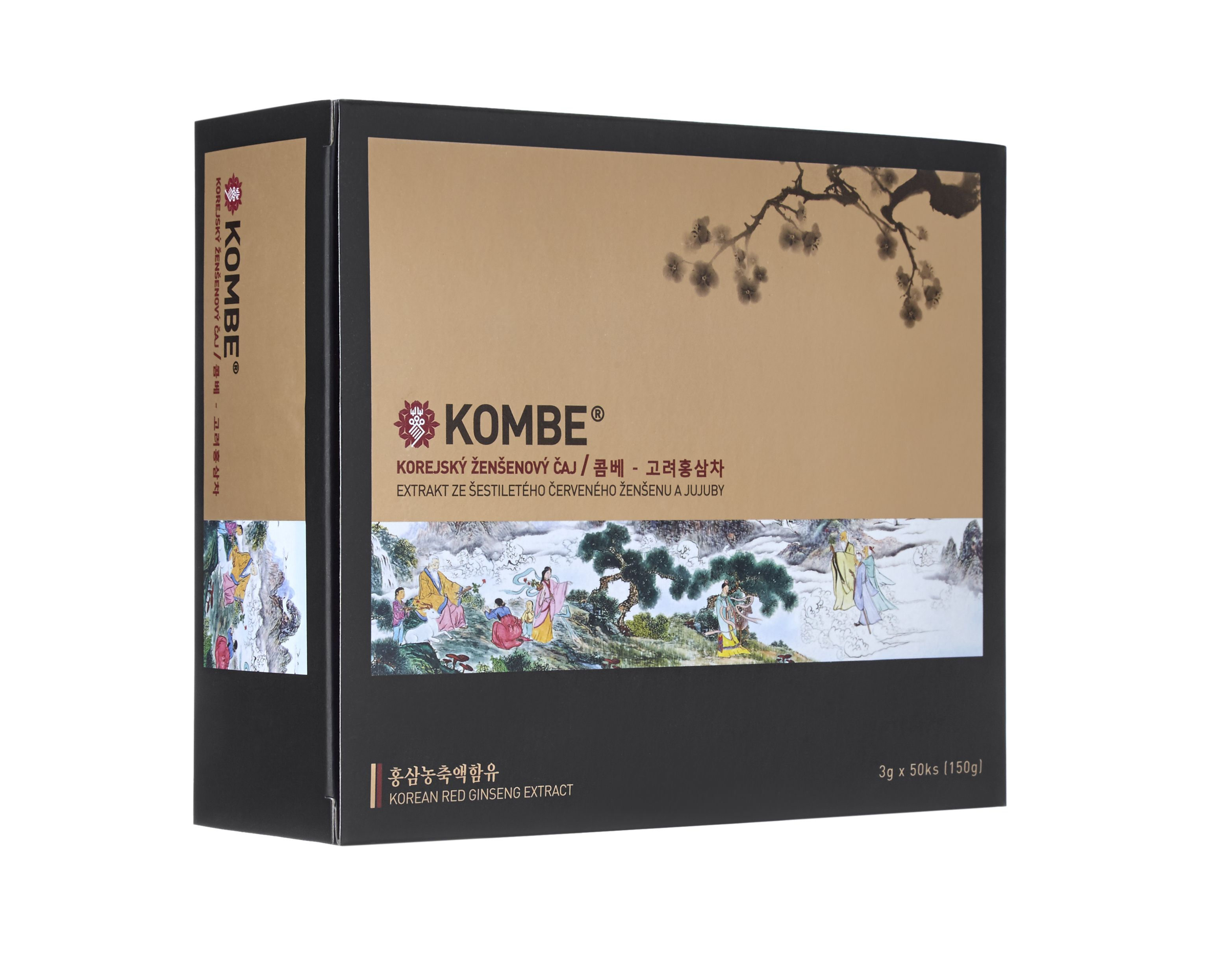 Kombe Korejský ženšenový čaj 50 sáčků Kombe