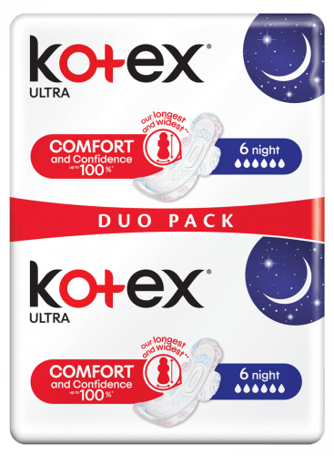 Kotex Ultra Night Duo pack 12 ks Kotex