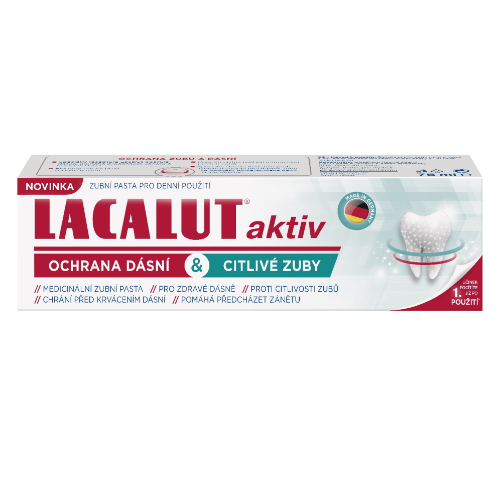 Lacalut Aktiv Ochrana dásní & citlivé zuby zubní pasta 75 ml Lacalut