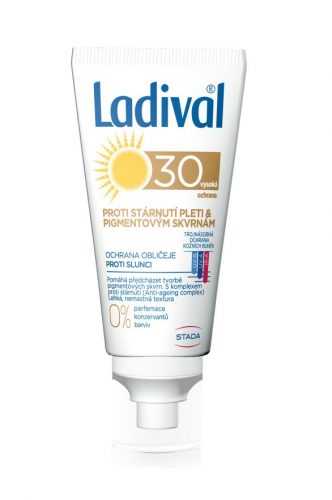 Ladival Proti stárnutí pleti & pigmentovým skvrnám OF30 péče o obličej 50 ml Ladival