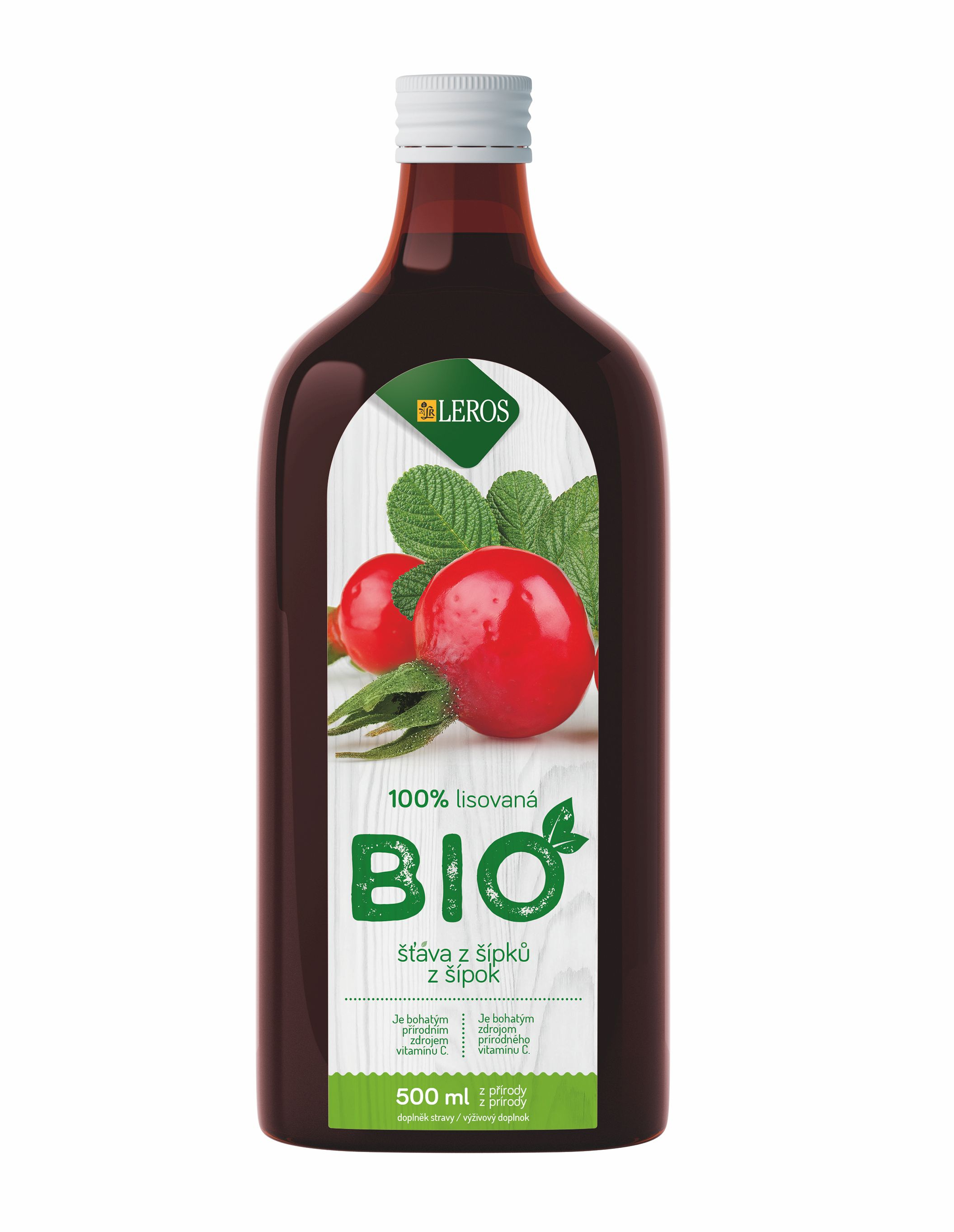 Leros BIO Šťáva z šípků 500 ml Leros