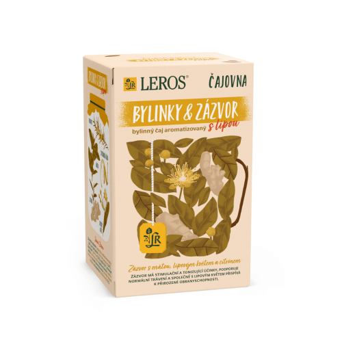 Leros Čajovna Bylinky a Zázvor s lípou porcovaný čaj 20x2 g Leros