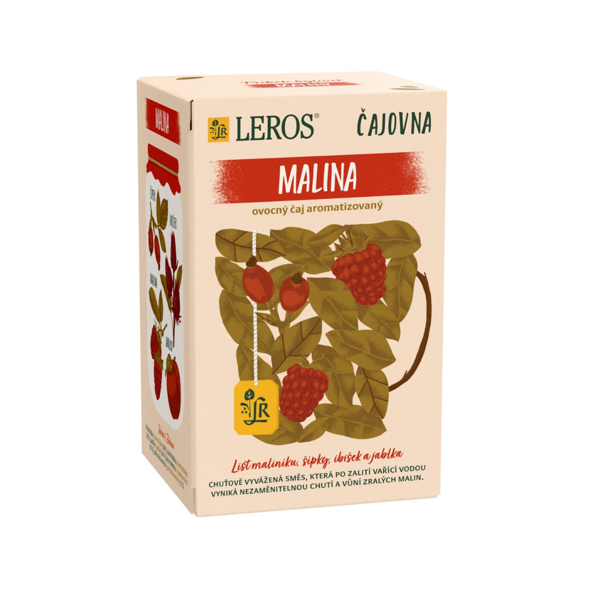 Leros Čajovna Malina porcovaný čaj 20x2 g Leros