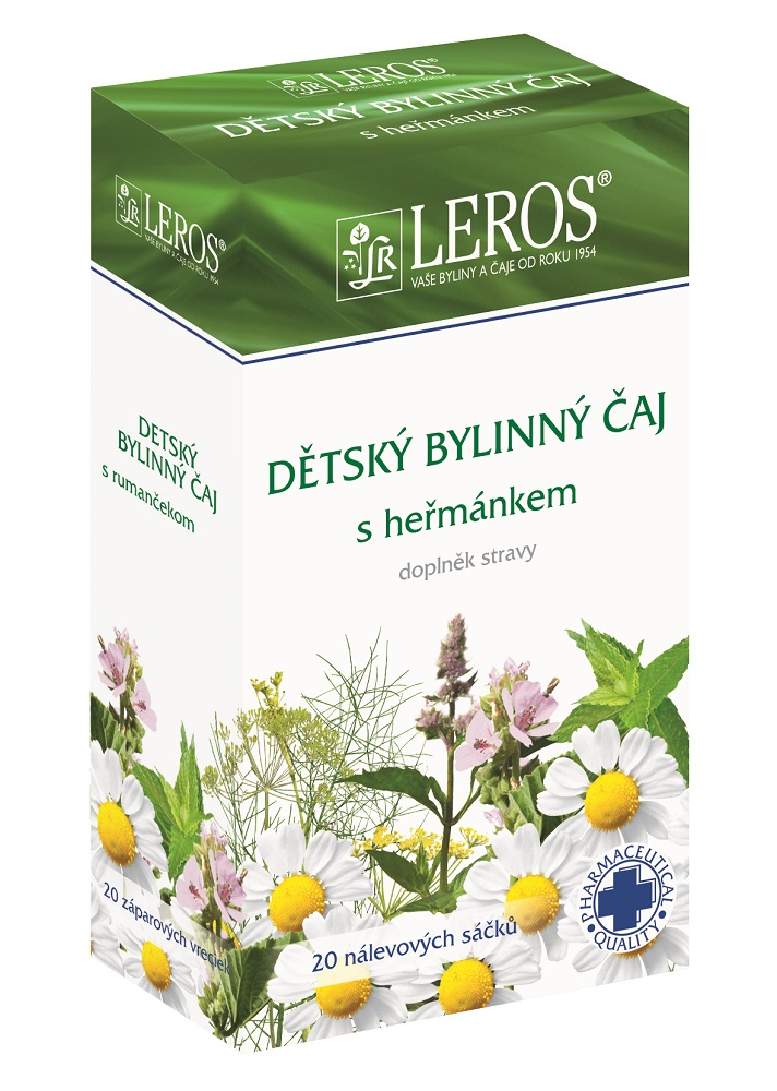 Leros Dětský bylinný čaj s heřmánkem porcovaný čaj 20x1