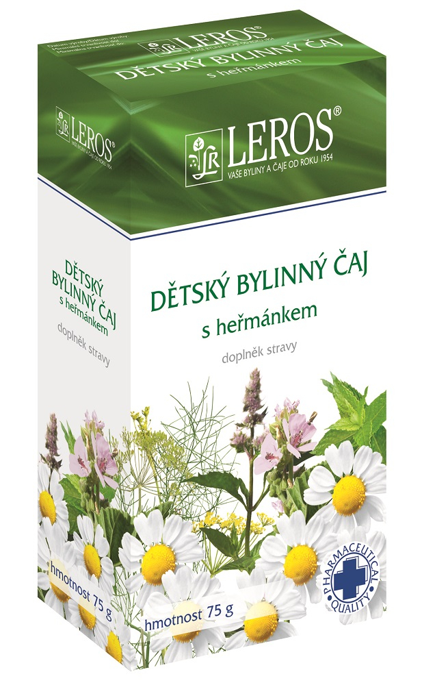 Leros Dětský bylinný čaj s heřmánkem sypaný čaj 75 g Leros