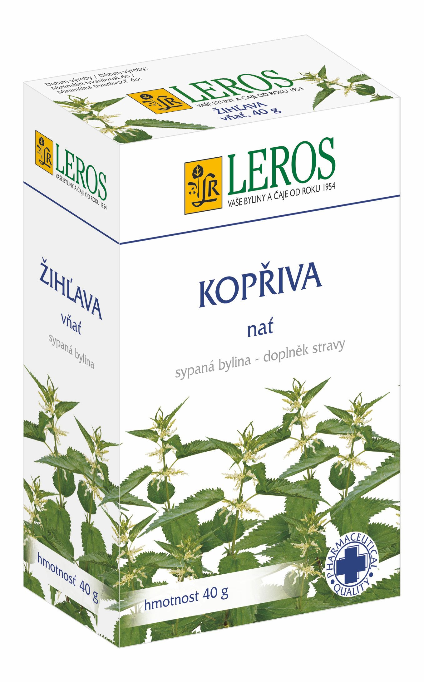 Leros Kopřiva nať sypaný čaj 40 g Leros