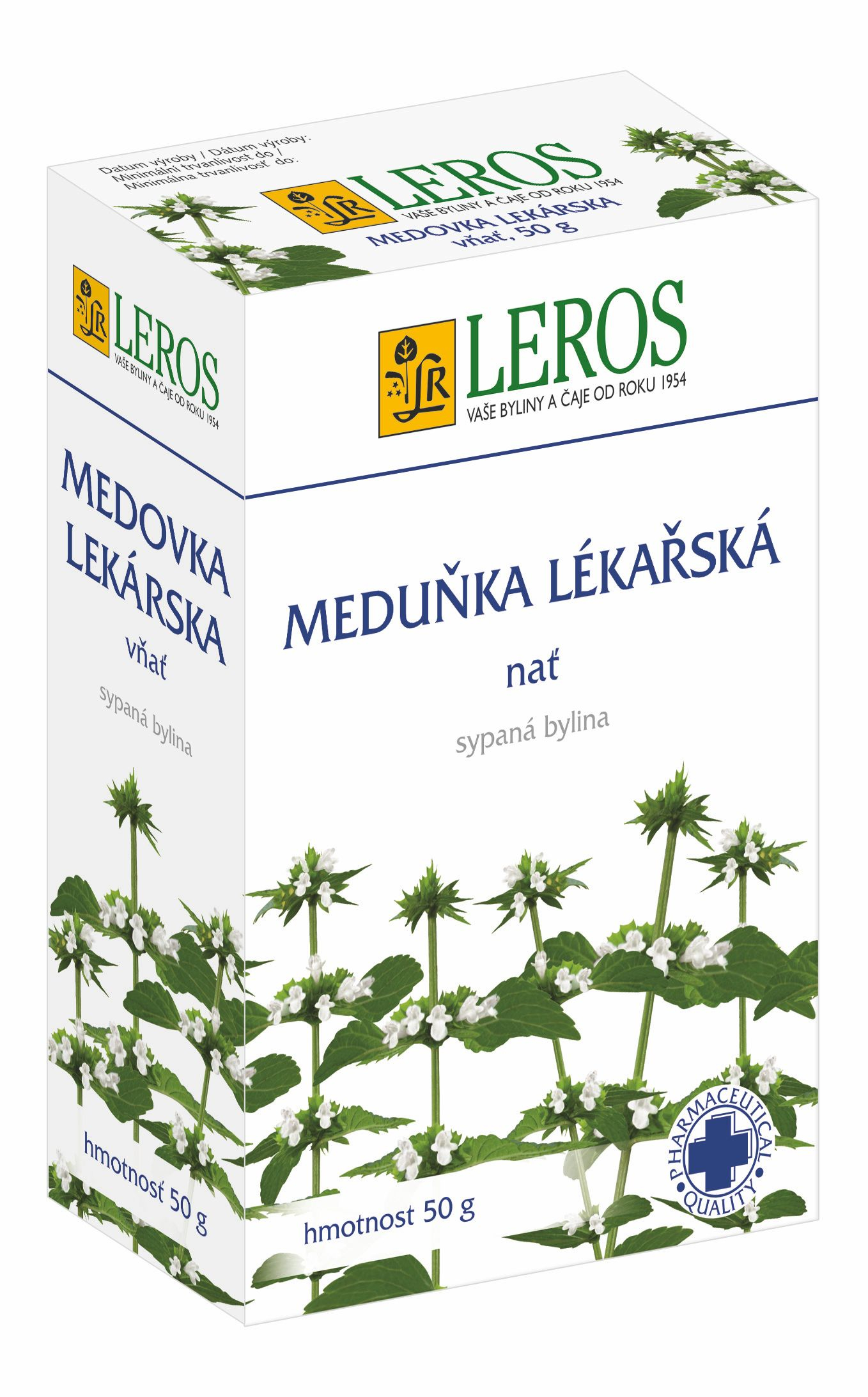 Leros Meduňka lékařská nať 50 g Leros