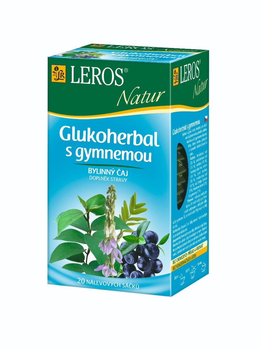 Leros NATUR Glukoherbal s gymnemou nálevové sáčky 20x1 g Leros