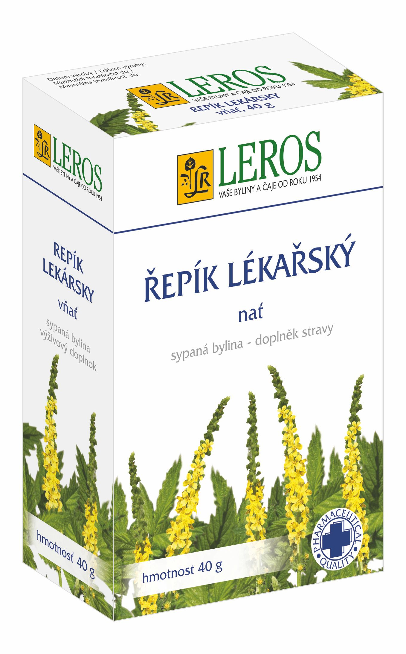Leros Řepík lékařský - nať sypaný čaj 40 g Leros
