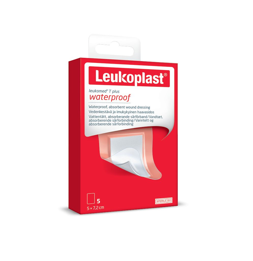 Leukoplast Leukomed T Plus Transparentní náplast s polštářkem 5 x 7