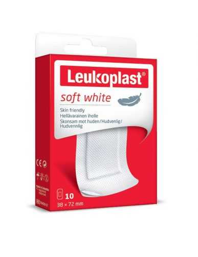Leukoplast Soft white Náplast citlivá 38 x 72 mm 10 ks Leukoplast