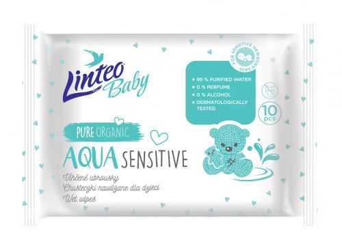 Linteo Baby Aqua vlhčené ubrousky 10 ks Linteo