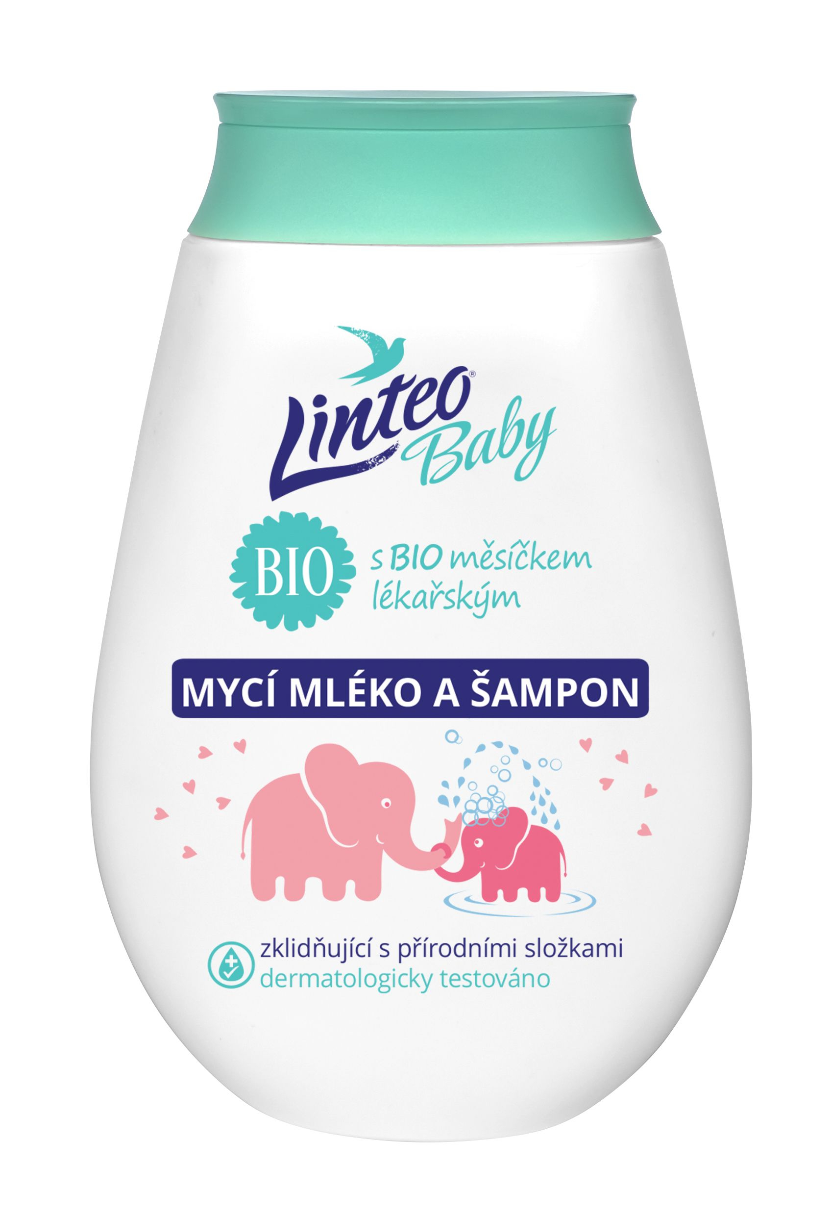 Linteo Baby Dětské mycí mléko a šampon s BIO měsíčkem lékařským 250 ml Linteo