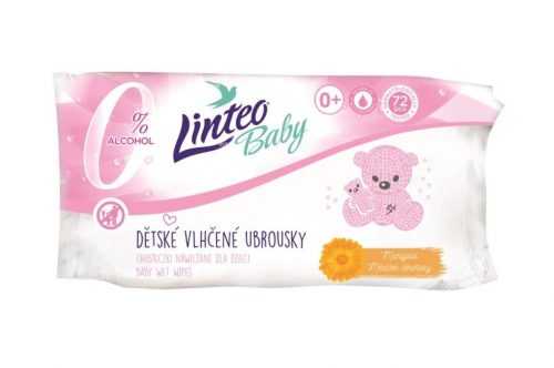 Linteo Baby Dětské vlhčené ubrousky s měsíčkem lékařským 72 ks Linteo