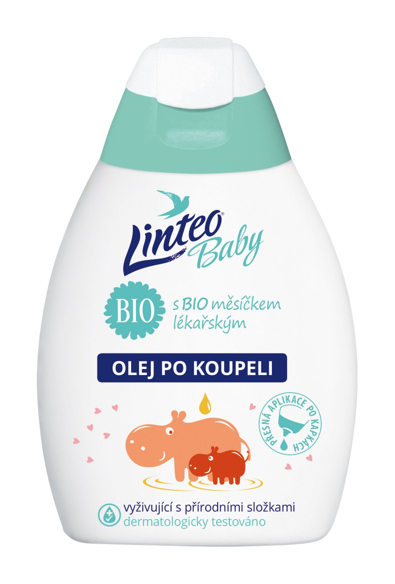 Linteo Baby Dětský olej po koupeli s BIO měsíčkem lékařským 250 ml Linteo