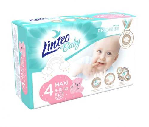 Linteo Baby PREMIUM 4 Maxi 8-15 kg dětské plenky 50 ks Linteo