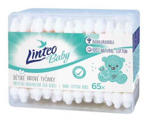 Linteo Baby Vatové tyčinky box 65 ks Linteo