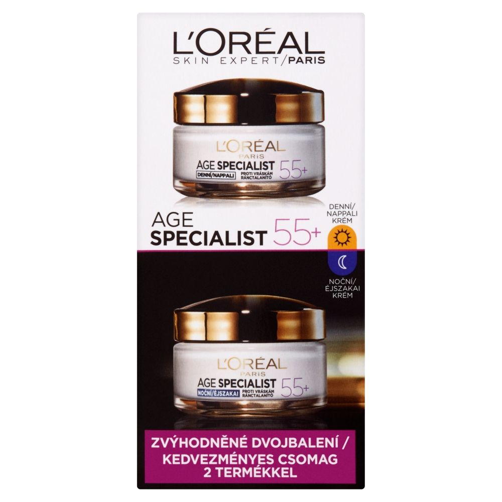 Loréal Paris Age Specialist 55+ sada denní a noční krém 2x50 ml Loréal Paris