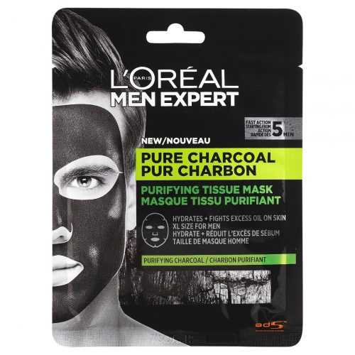 Loréal Paris Men Expert Pure Charcoal pleťová maska 30 g Loréal Paris
