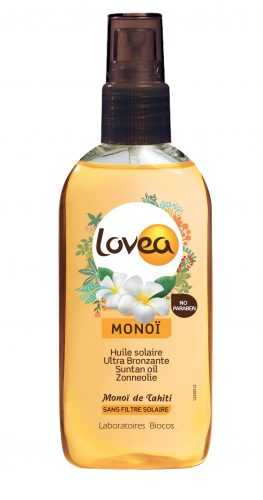 Lovea Monoi olej urychlující opálení bez SPF sprej 125 ml Lovea