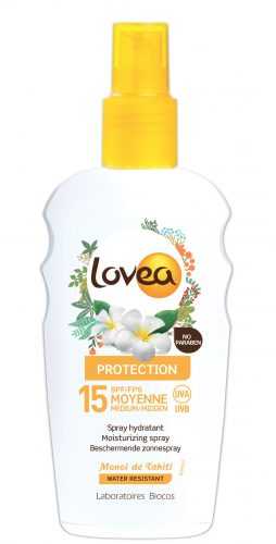 Lovea Voděodolné ochranné opalovací mléko SPF15 sprej 200 ml Lovea