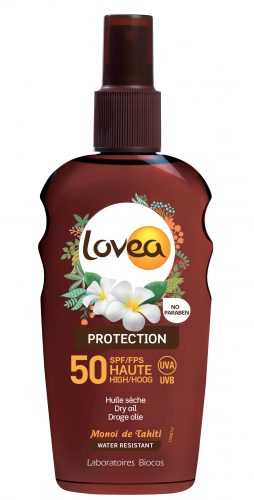 Lovea Voděodolný opalovací suchý olej SPF50 sprej 200 ml Lovea