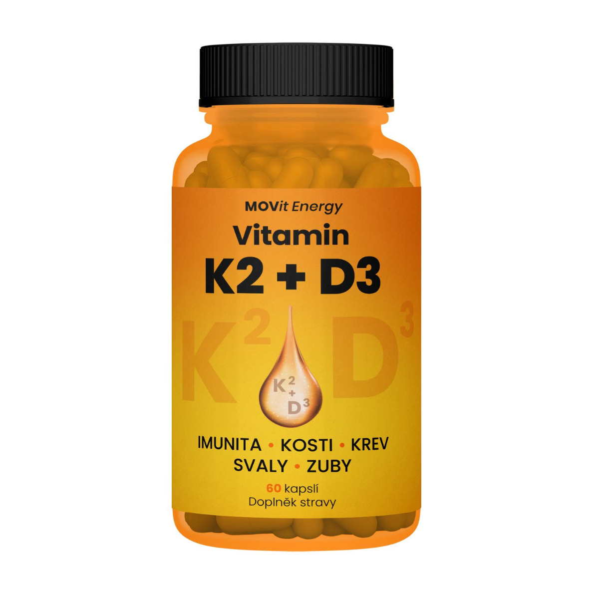 MOVit Energy Vitamin K2 120 μg + D3 1000 I.U. 25 μg 60 kapslí MOVit Energy