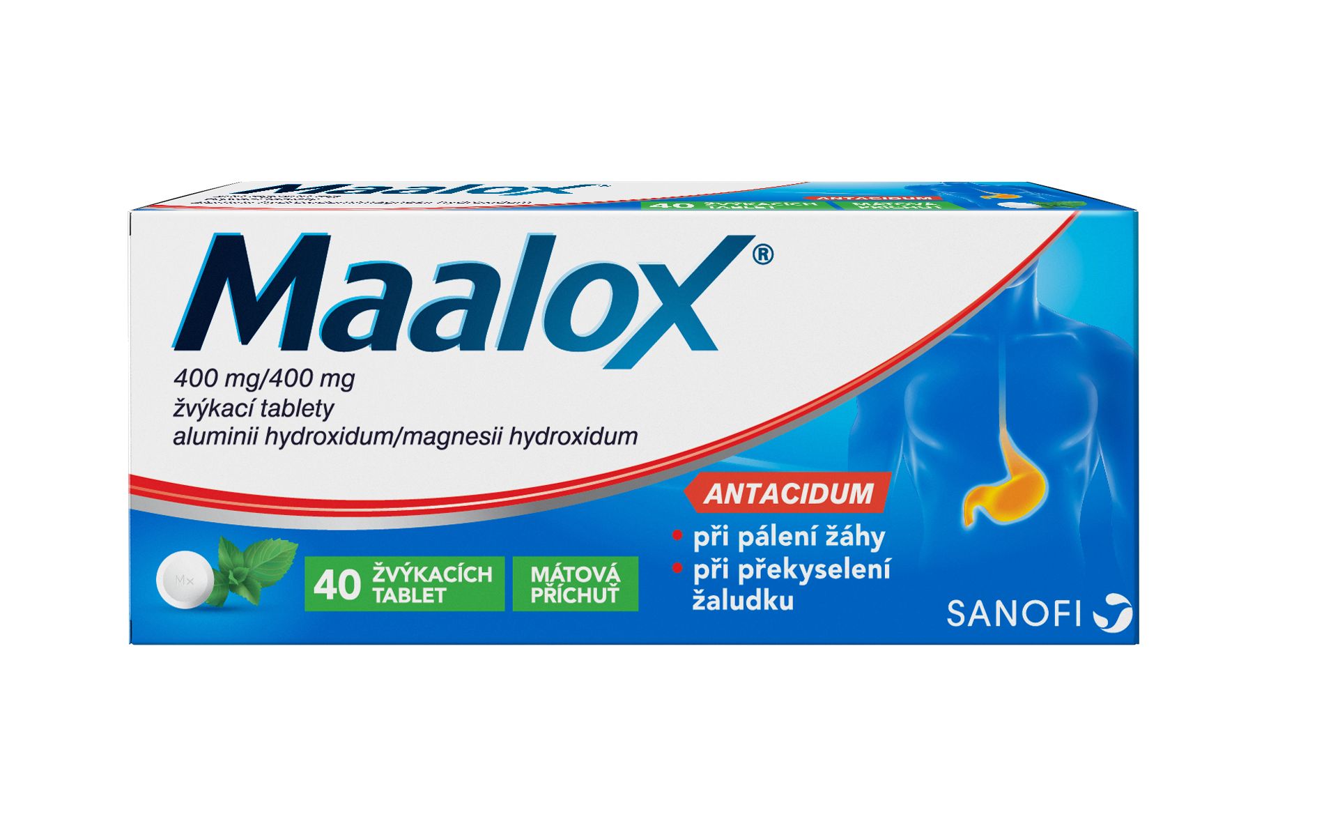 Maalox 40 žvýkacích tablet Maalox