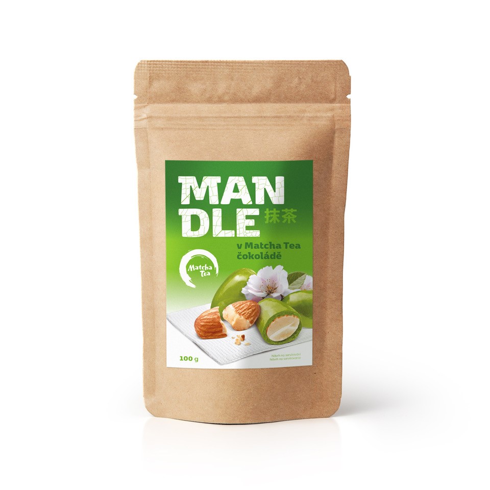 Matcha Tea Mandle v bílé čokoládě 100 g Matcha Tea