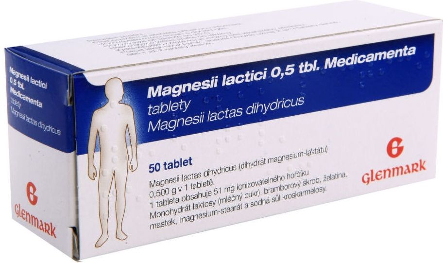 Medicamenta Magnesii lactici 0.5 tbl. 50 tablet Medicamenta