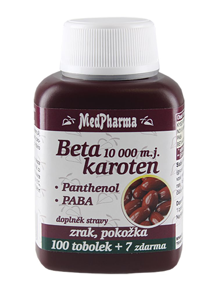 Medpharma Beta karoten 10.000 m.j.+ Panthenol + PABA 107 tobolek Medpharma