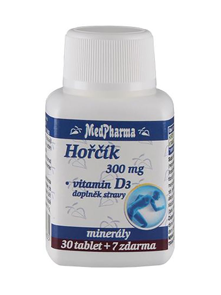 Medpharma Hořčík 300 mg + vitamín D3 37 tablet Medpharma