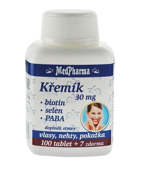 Medpharma Křemík 30 mg + Biotin + PABA 107 tablet Medpharma