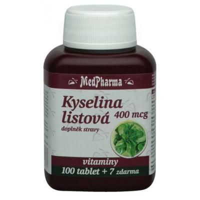Medpharma Kyselina listová 400 mcg 107 tablet Medpharma